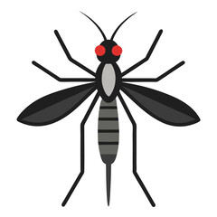 Mosquito vector icon isolated on white background
