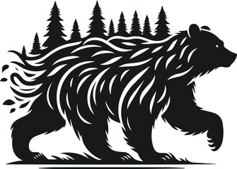 Bear black vector