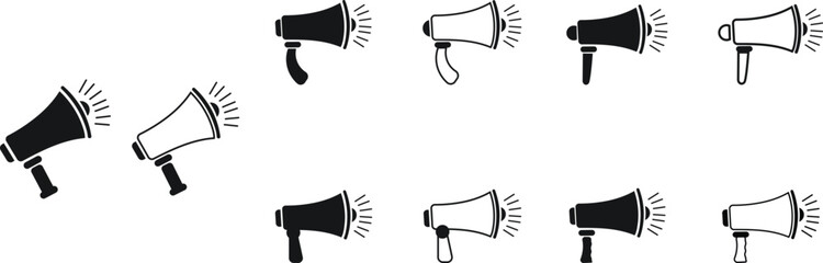 megaphone symbol icon in vector
