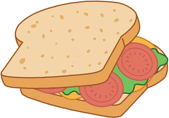 샌드위치 간식 디저트 빵 베이커리 샌드위치데이 샌드위치 캐릭터 일러스트 음식 일러스트