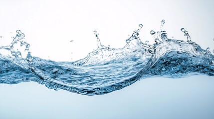 Clear Water Splash with Rippling Waves and Fresh Elemental Energy