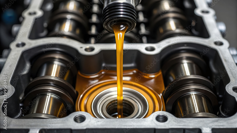 Poster engine lubricant is essential for optimal performance and longevity, showcasing concept of mechanica