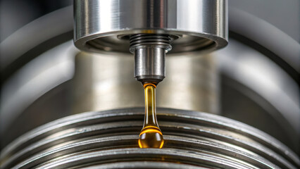 Lubricant is essential for engine performance and this concept highlights precision of oil delivery in machinery