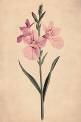 Spring wildflower landscape wall art poster, Minimalist Flower Wall Hanging Home Decoration