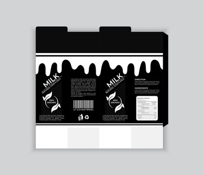 Simple and unique milk carton box design template