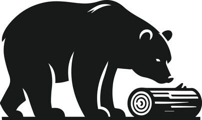 Bear black vector