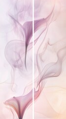 Obraz premium Elegant ethereal flower artwork in soft pastel shades, dreamy floral elegance