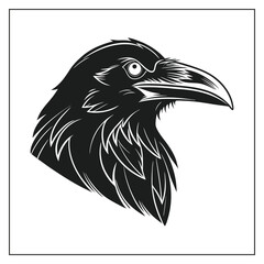 Crow bird Silhouette Vector