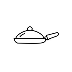 Cooking pan and pot icons thin line illustration
