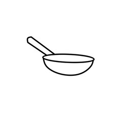 Cooking pan and pot icons thin line illustration
