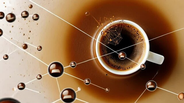 Morning Brew: A close-up view of a freshly brewed cup of coffee. Illustrating the simplicity and charm of a morning ritual.