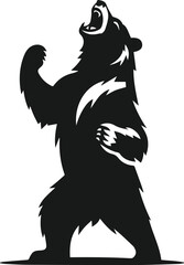 Bear black vector