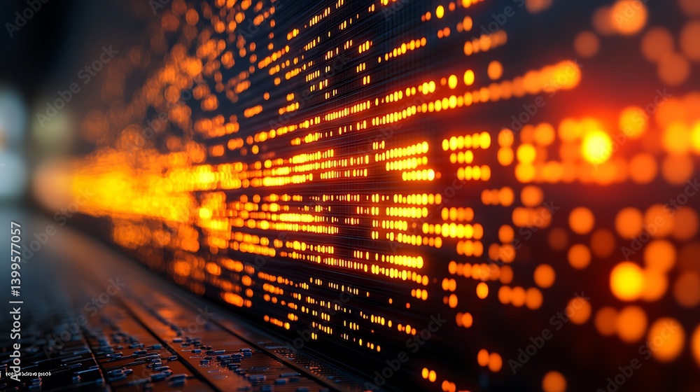Poster digital highway: an illuminated futuristic highway showcasing the abstract concept of data transfer,
