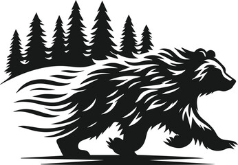 Bear black vector