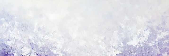 Ethereal white and lilac palette knife painting, evoking a sense of calm