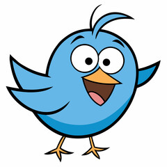 blue bird cartoon