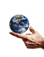 Hand holding Earth