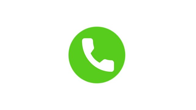 green telephone call with voice moving breath