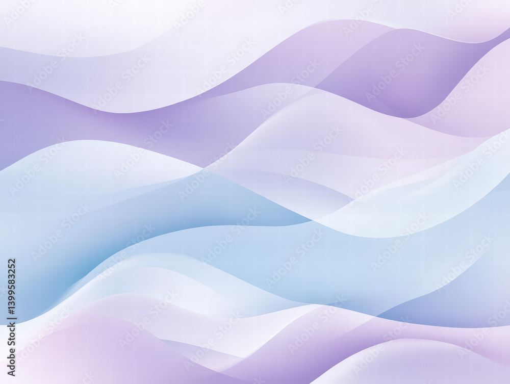 Poster abstract pastel waves: serene abstract background image featuring soft pastel waves in shades of blu
