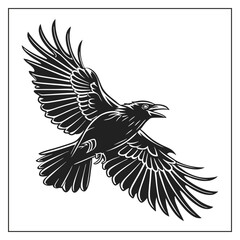 Crow bird Silhouette Vector