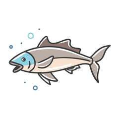 cobia icon, cobia vector illustration-simple illustration of cobia, perfect for cobia logos and icons