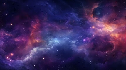 Colorful Space Nebula Background with Stars & Galaxy Clouds | Deep Space Fantasy Art for Digital Use