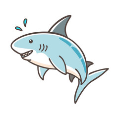 great white shark icon, great white shark vector illustration-simple illustration of great white shark, perfect for great white shark logos and icons
