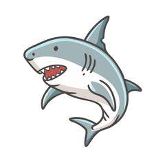 great white shark icon, great white shark vector illustration-simple illustration of great white shark, perfect for great white shark logos and icons