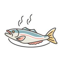 hake icon, hake vector illustration-simple illustration of hake, perfect for hake logos and icons