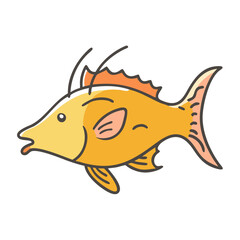 hogfish icon, hogfish vector illustration-simple illustration of hogfish, perfect for hogfish logos and icons