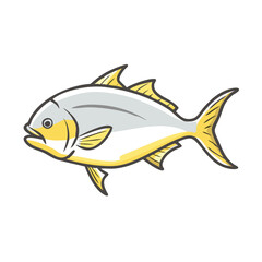 jack crevalle icon, jack crevalle vector illustration-simple illustration of jack crevalle, perfect for jack crevalle logos and icons
