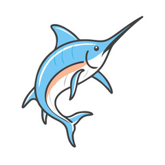 marlin icon, marlin vector illustration-simple illustration of marlin, perfect for marlin logos and icons