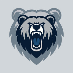Fierce Roaring Bear Mascot Vector | Sports Team Logo Illustration