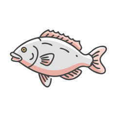 nile perch icon, nile perch vector illustration-simple illustration of nile perch, perfect for nile perch logos and icons