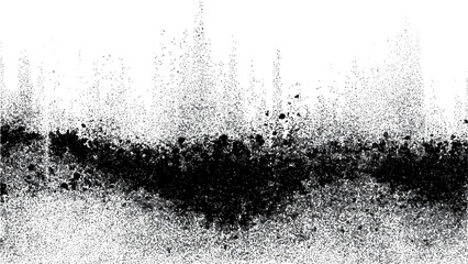 Grunge black and white pattern. Monochrome particles grunge dusty halftone abstract texture.