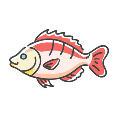 ocean perch icon, ocean perch vector illustration-simple illustration of ocean perch, perfect for ocean perch logos and icons