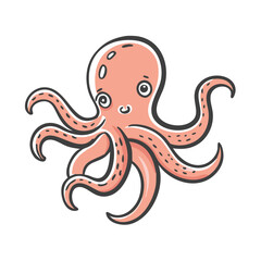 octopus icon, octopus vector illustration-simple illustration of octopus, perfect for octopus logos and icons