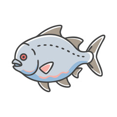 pacu icon, pacu vector illustration-simple illustration of pacu, perfect for pacu logos and icons