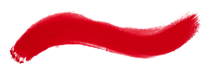 red brush isolated on transparent background