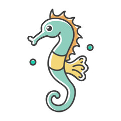 seahorse icon, seahorse vector illustration-simple illustration of seahorse, perfect for seahorse logos and icons