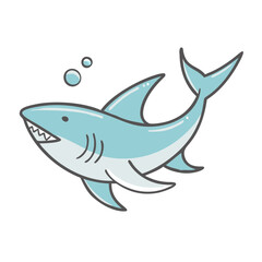 shark icon, shark vector illustration-simple illustration of shark, perfect for shark logos and icons