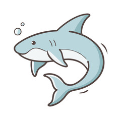shark icon, shark vector illustration-simple illustration of shark, perfect for shark logos and icons