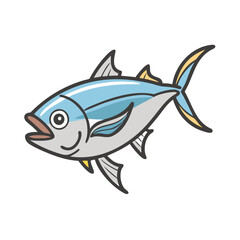 skipjack tuna icon, skipjack tuna vector illustration-simple illustration of skipjack tuna, perfect for skipjack tuna logos and icons