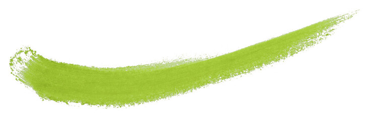 green brush isolated on transparent background