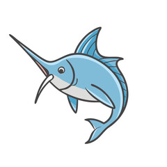 swordfish icon, swordfish vector illustration-simple illustration of swordfish, perfect for swordfish logos and icons
