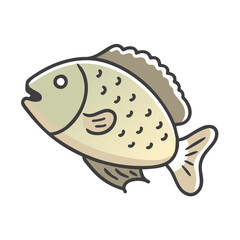 tilapia icon, tilapia vector illustration-simple illustration of tilapia, perfect for tilapia logos and icons