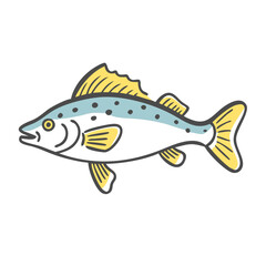 walleye icon, walleye vector illustration-simple illustration of walleye, perfect for walleye logos and icons