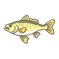 walleye icon, walleye vector illustration-simple illustration of walleye, perfect for walleye logos and icons