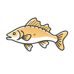 walleye icon, walleye vector illustration-simple illustration of walleye, perfect for walleye logos and icons