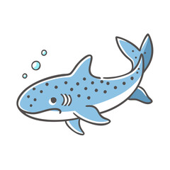 whale shark icon, whale shark vector illustration-simple illustration of whale shark, perfect for whale shark logos and icons